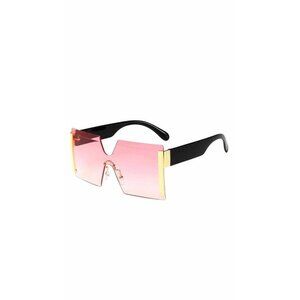 Frameless Hourglass Sunglasses Pink Gradient & Gold Accents Oversized Modern Loo